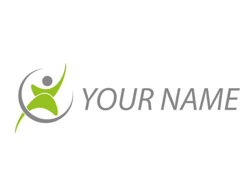 , komedizin, Zweifarbig, Mensch, Person in Bewegung, Arzt, Arztpraxis, Logo