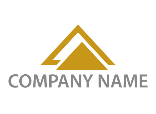 Zwei Dreiecke in Gold Logo