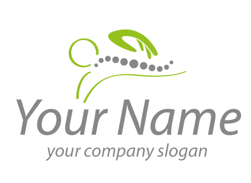 Person und Hand, Massage, Orthopdie, Chiropraktiker, Physiotherapie, Osteopathie, Logo