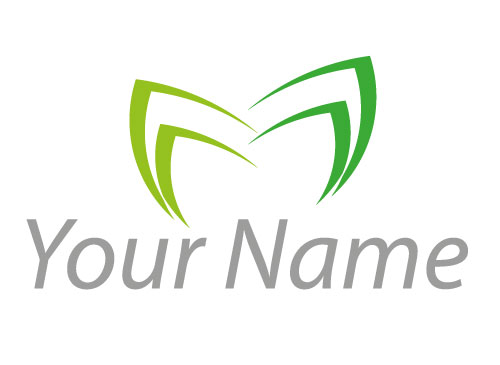 Zweifarbig, Vier Bltter, Pflanze Logo