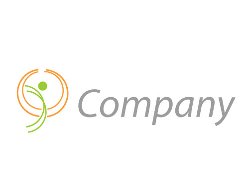 , kologisch, Person, Mensch in Bewegung, Orthopdie, Chiropraktiker, Physiotherapie, Sportmedizin, Logo