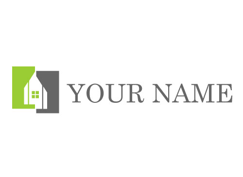 , ko-Bau, Rechteeck und Haus, Immobilien, Hausverwaltung, Logo