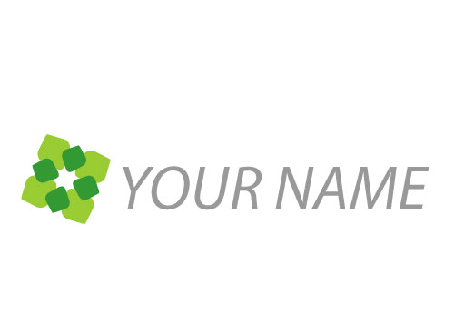 Viele Rechtecke in grün Logo