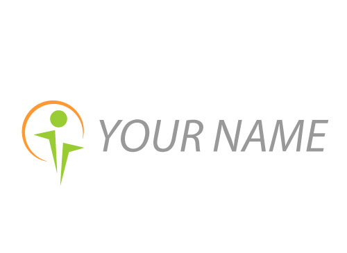 , komedizin, Zweifarbig, Person, Mensch in Bewegung und Sonne Logo