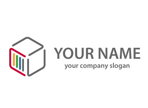 , Wrfel aus Linien Logo, Linien, Cube, Logo