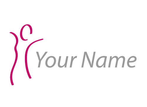, ko-Medizin, Person, Mensch, Frau, gezeichnet, Frauenarzt, Arztpraxis, Logo