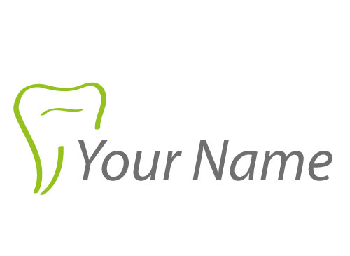kozhne, rzte Logo, Zahn in grn, Zahnarzt und Zahnpflege Logo