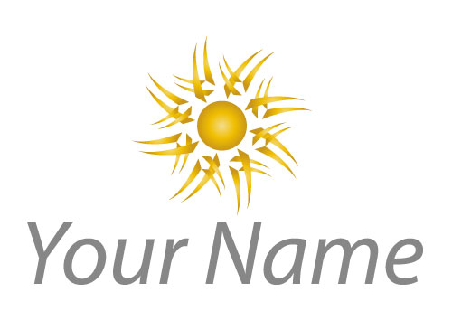 kologisch, Zweifarbig, Zeichen, Zeichnung, Sonne, Stern in Gold Logo