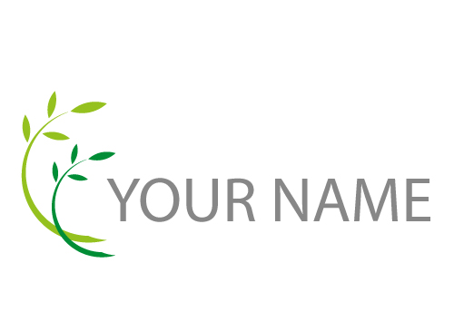 Zwei Baumzweige, Pflanzen Logo