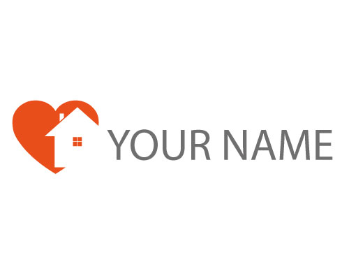 kologisch, Zeichen, Zeichnung, Herz und Haus Logo