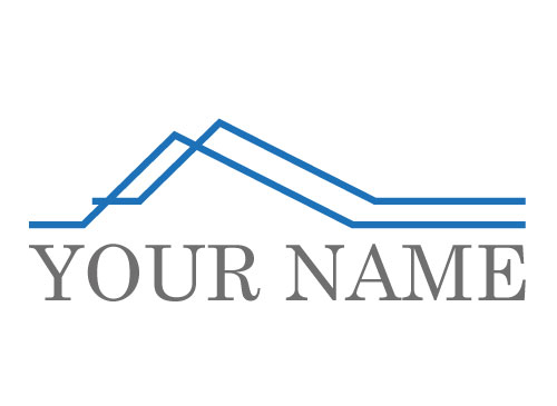 Zwei Dcher, kohuser, Huser, Dachdecker und Immobilien Logo