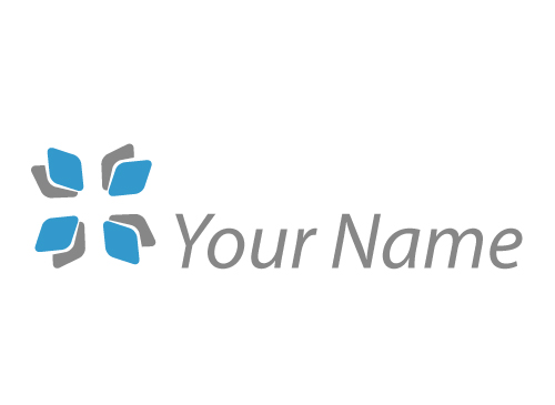 Viele Rechtecke in blau und grau Logo