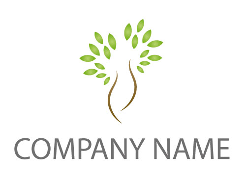 Person, Mensch als Baum, Pflanze, Frau, Frauenarzt Logo