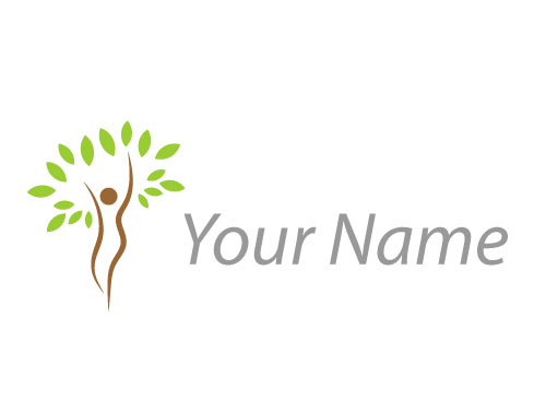 Person als Baum, Pflanze, Frau, Frauenarzt Logo