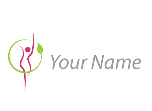 Person, Mensch in Bewegung, Blatt, Pflanze, Frau, Frauenarzt Logo