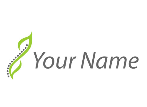 Zwei Bltter und Wirbelsuele, Ortopdie, Massage, Logo