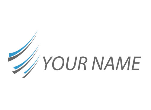 Viele Dreicke, Linien in blau und grau Logo