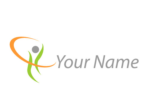 , Person und Kreis, Mensch in Bewegung, Logo