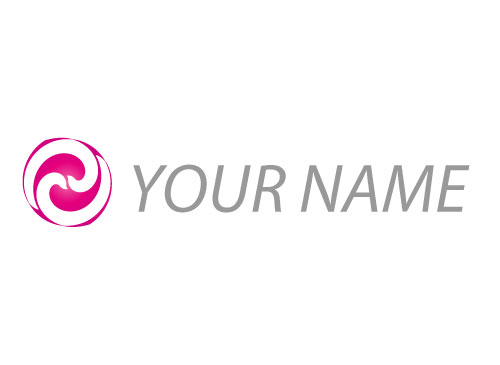 Spirale, Wellen und Kreis Logo