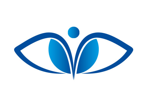 Zeichen, zweifarbig, Mensch, Auge, optiker, Augenarzt, Arztpraxis, Logo
