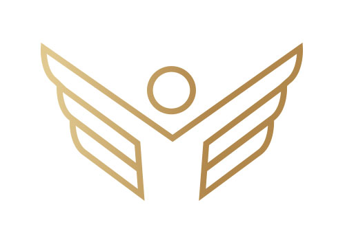 Zeichen, Signet, Mensch, Flügel, Engel, Logo