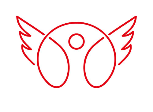 Mensch Logo, Flgel