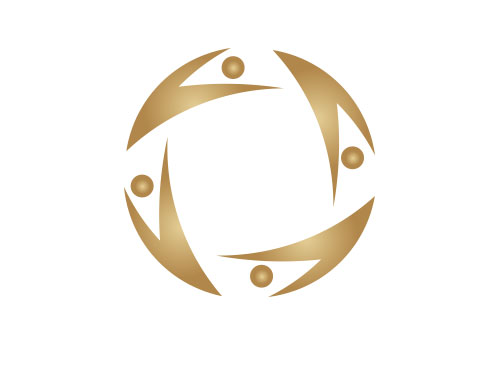 , Kreis Logo, Mensch Logo, Gold Logo
