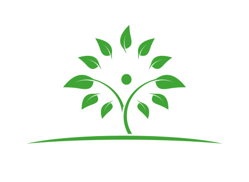 Zeichnung, Mensch, Natur, Baum, Heilpraktiker Logo