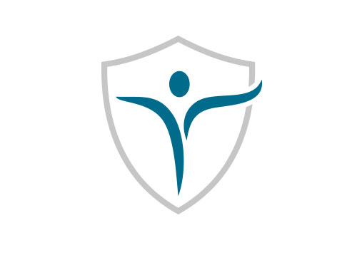 , Mensch, Schild, Sicherheit, Arztpraxis Logo