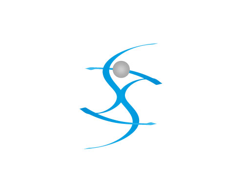 Person, Bewegung, Fitness und Sport Logo
