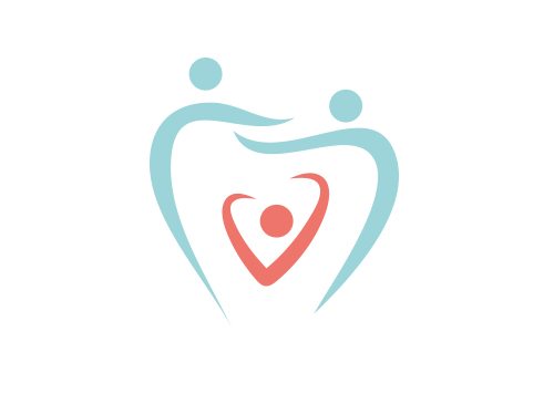 , Menschen, Familie, Herz, Kind, Logo