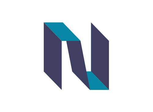 Zeichen, zweifarbig, N, Logo