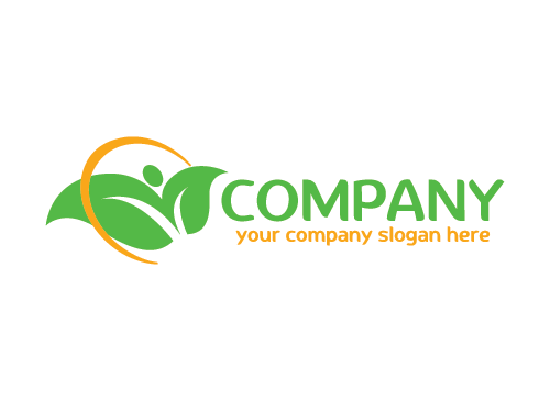 Blatt, Natur, organisch, vegetarisch Logo
