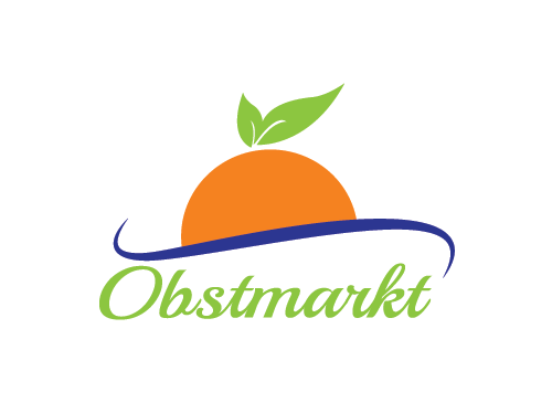 Logo Obstmarkt, Orange, Obst, Saft, Markt, organische, Gemse