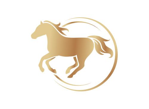 Pferd Logo, Kreis Logo, Ringe Logo