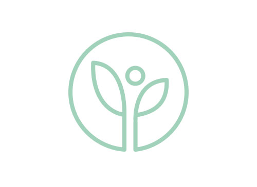 ko Zeichen, Pflanze, Natur, Mensch, Kreis Logo