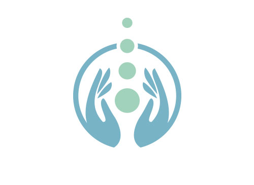 , Frauenarzt , Hand, Punkte, Arztpraxis Logo
