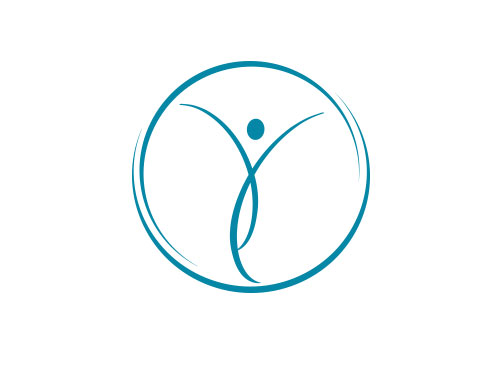, Mensch Logo, Kreislauf Logo, Arztpraxis Logo