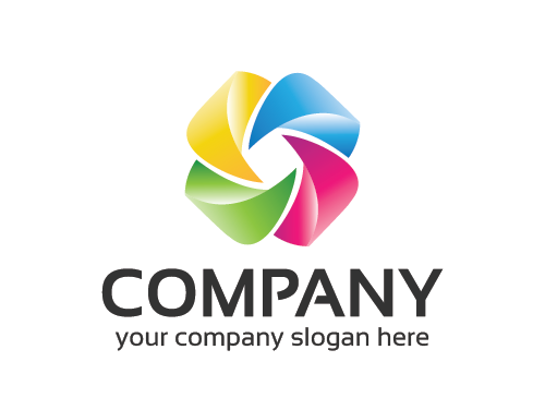 Gruppe Logo, Blume Logo, Farbe Logo, Drucken Logo