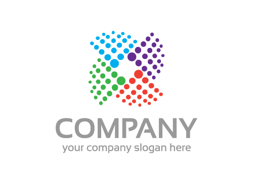 Daten Logo, Technologie Logo, Internet Logo, Bunt Logo