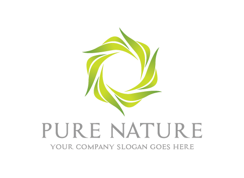 Natur, grn, organisch, Blumen Logo