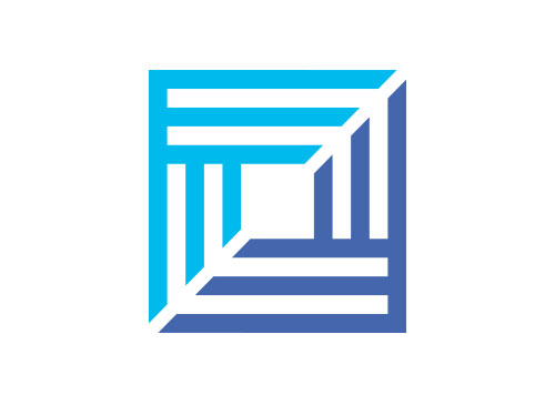 , zweifarbig, zwei Winkel, Quadrat, Logo