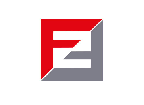 Zeichen, zweifarbig, Rahmen, Quadrat, F, Logo
