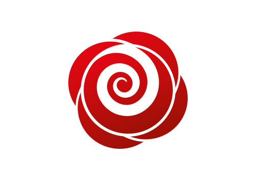 Spirale, Rose, Blume Logo