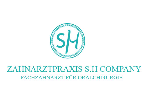 Logo Initialen SH fr den Zahnarzt