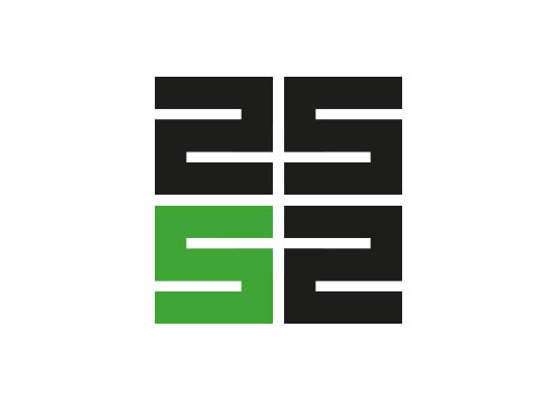 , zweifarbig, Signet, S, 2, 5, Logo, abstrakt