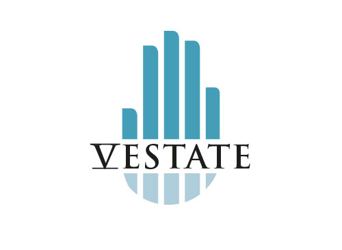Skyline, Hand, Immobilien Logo
