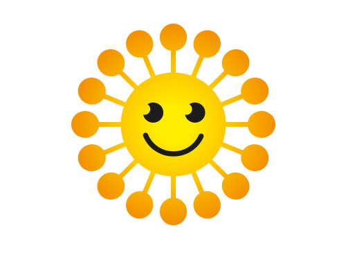 , Sonne Logo, Smiley Logo