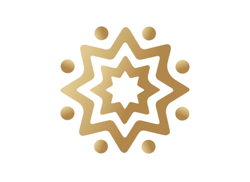, Stern, Menschen, Gruppe, Team, Logo