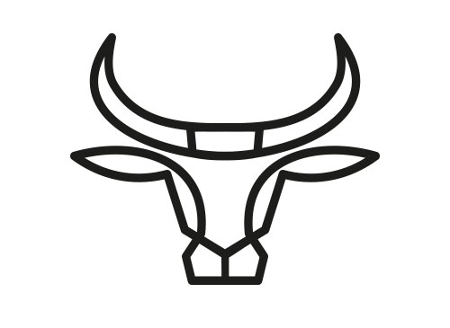 Kuh Logo, Stier Logo, Bauernhoftier Logo, Tier Logo